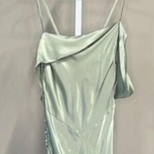 NEW For Love & Lemons Jewel Maxi Dress Sage Green Size XS